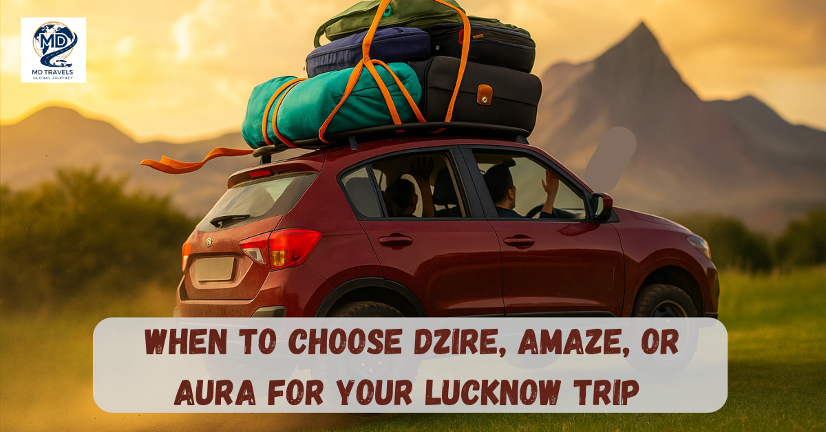 Tourists driving through Lucknow attractions – Book budget cars for rental in Lucknow