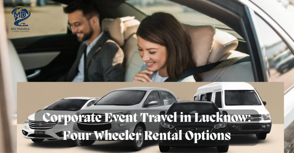 Office executives using Corporate car rental Lucknow for event travel