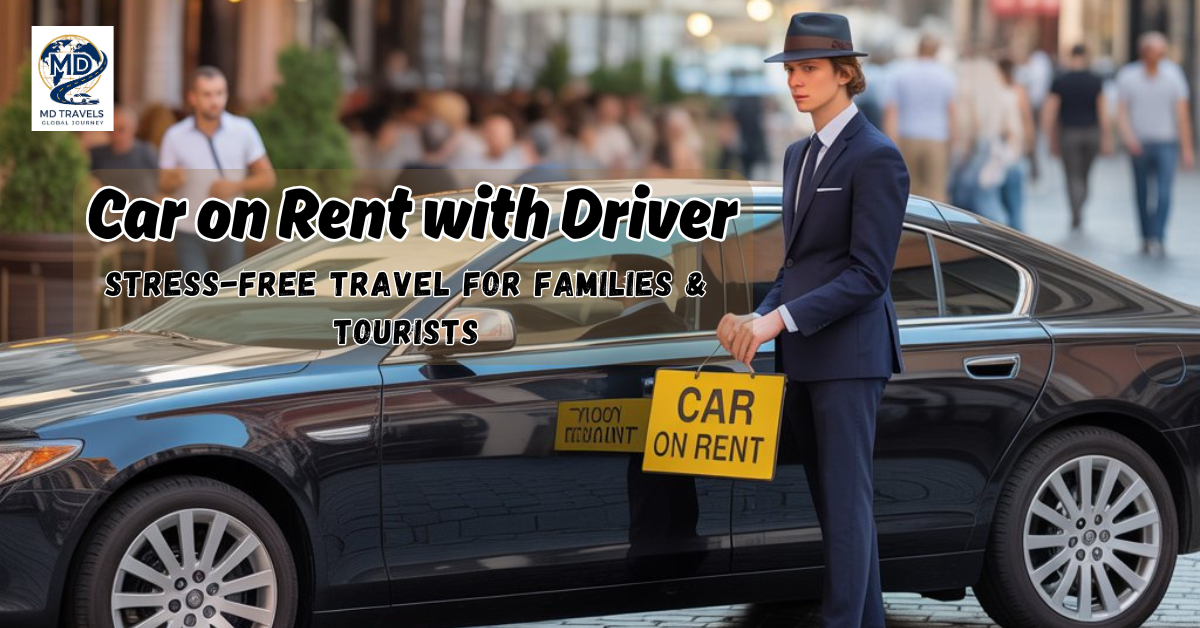 Family enjoying a stress-free trip in a chauffeur-driven rental car