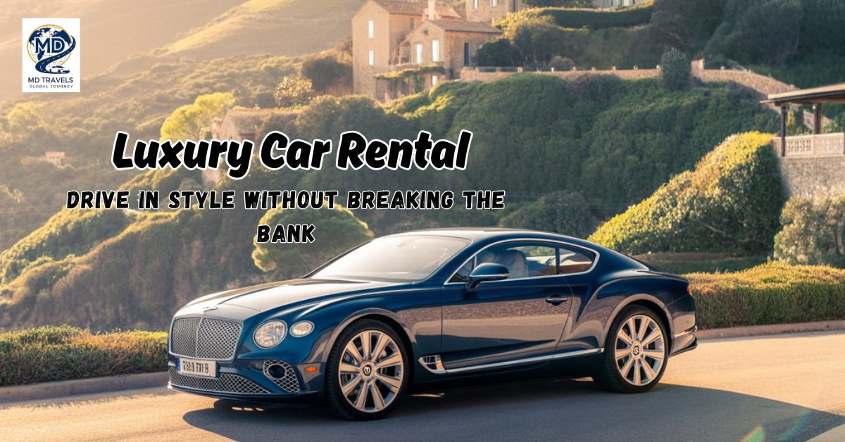 Luxury car rental fleet including sedans, SUVs, and exotic cars available for hire