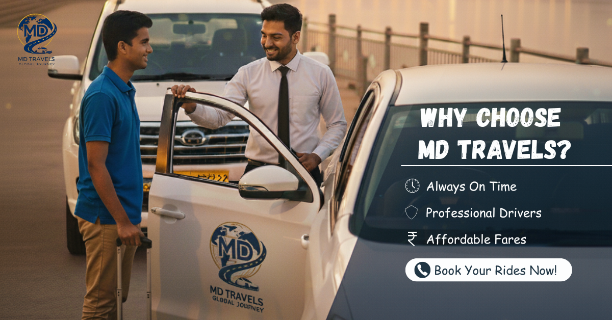 MD Travels – Best Cab Service in Lucknow offering affordable, safe, and reliable taxi rides for local, airport, and outstation travel
